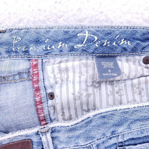 Converse The Skinny Vintage Distressed Jeans Women Size 6 Low Rise Denim Pants - Picture 8 of 11